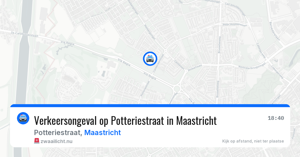 Verkeersongeval op Potteriestraat in Maastricht — 18 jan 2026