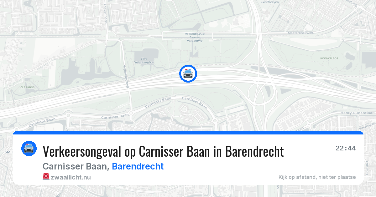 Verkeersongeval op Carnisser Baan in Barendrecht — 25 jul 2026