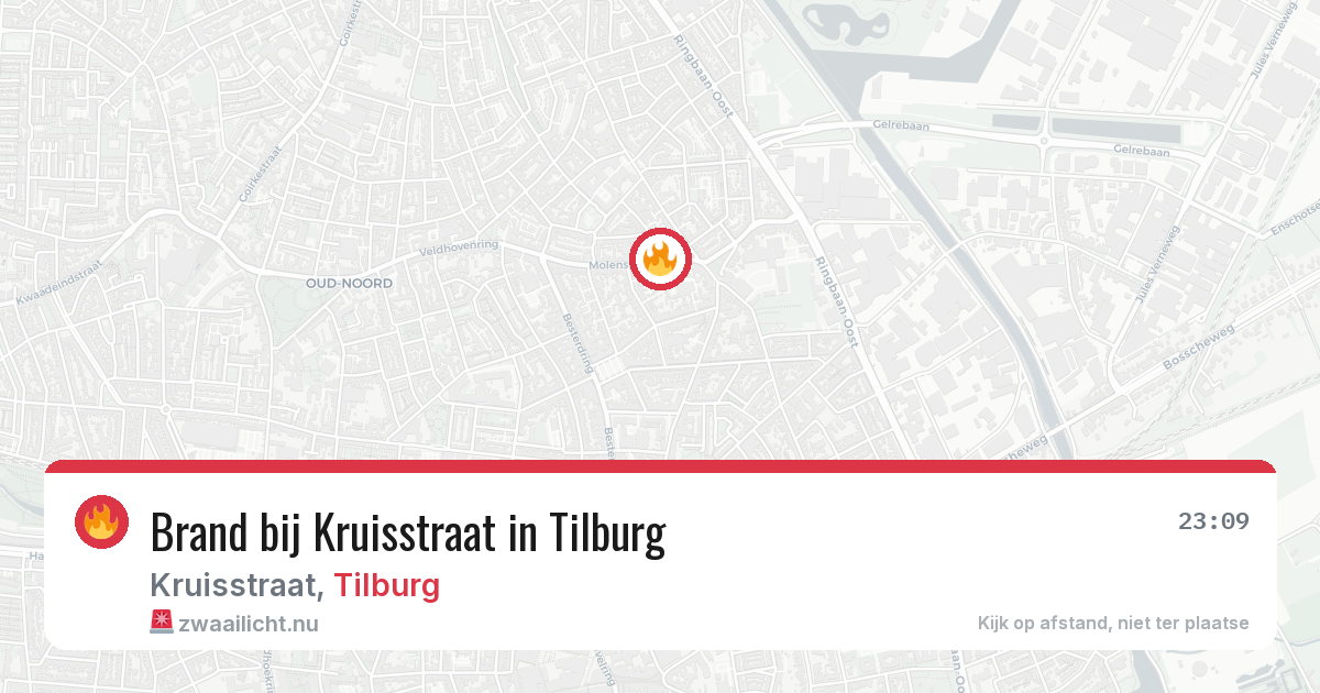 Brand bij Kruisstraat in Tilburg — 2 mei 2026