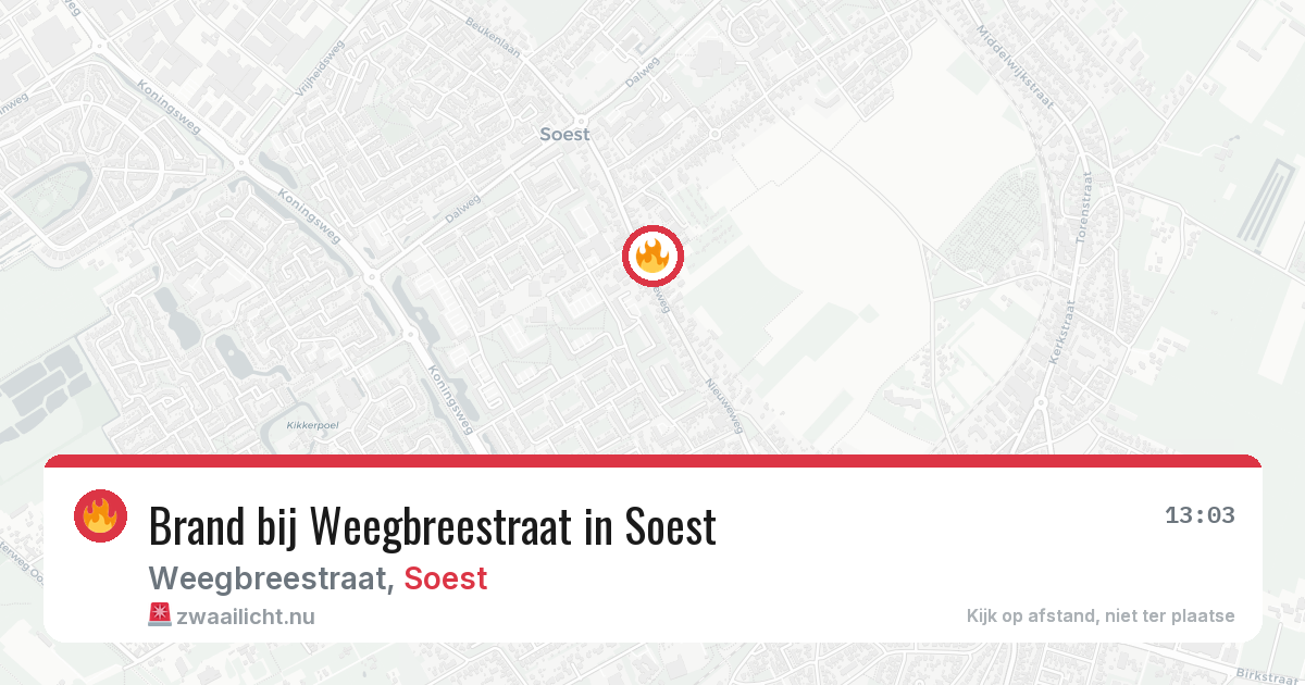 Brand bij Weegbreestraat in Soest — 22 apr 2026
