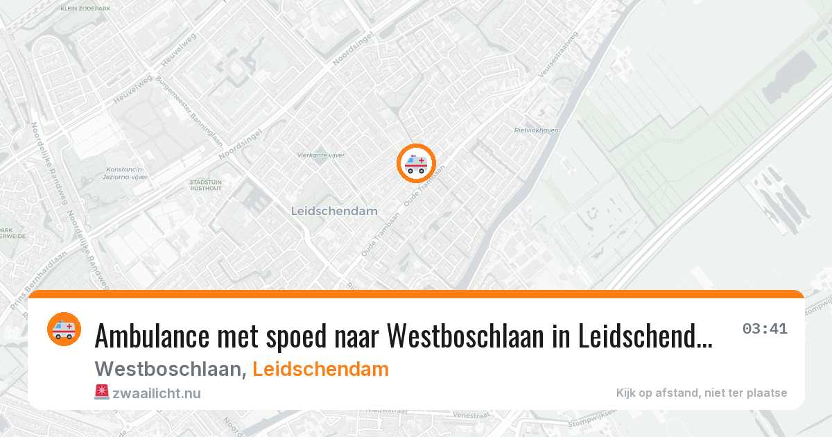 Ambulance met spoed naar Westboschlaan in Leidschendam — 7 mei 2026