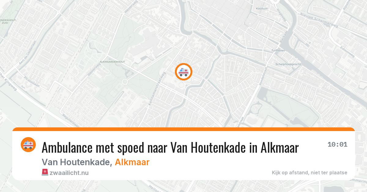 Ambulance met spoed naar Van Houtenkade in Alkmaar — 10 jul 2026