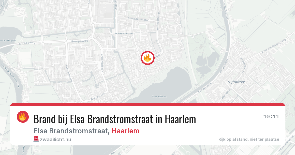 Brand bij Elsa Brandstromstraat in Haarlem — 7 mei 2026
