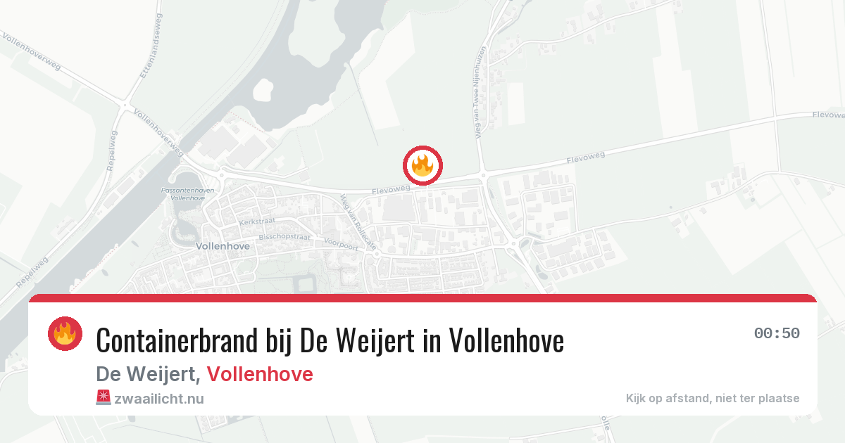 Containerbrand bij De Weijert in Vollenhove — 4 jun 2026