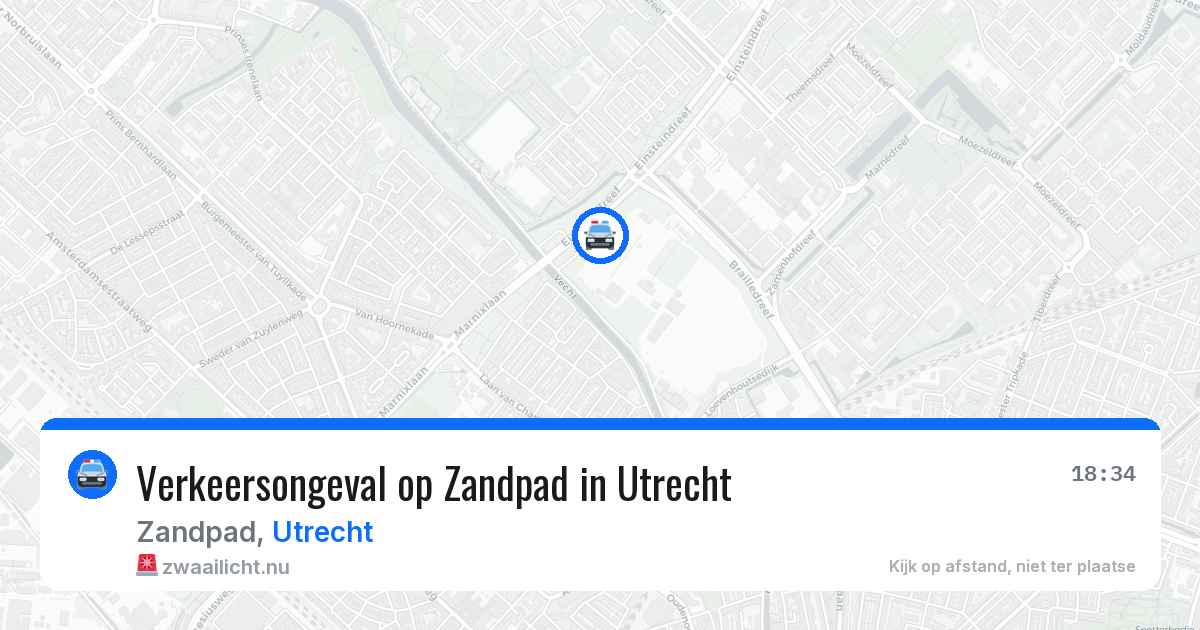 Verkeersongeval op Zandpad in Utrecht — 13 jul 2026