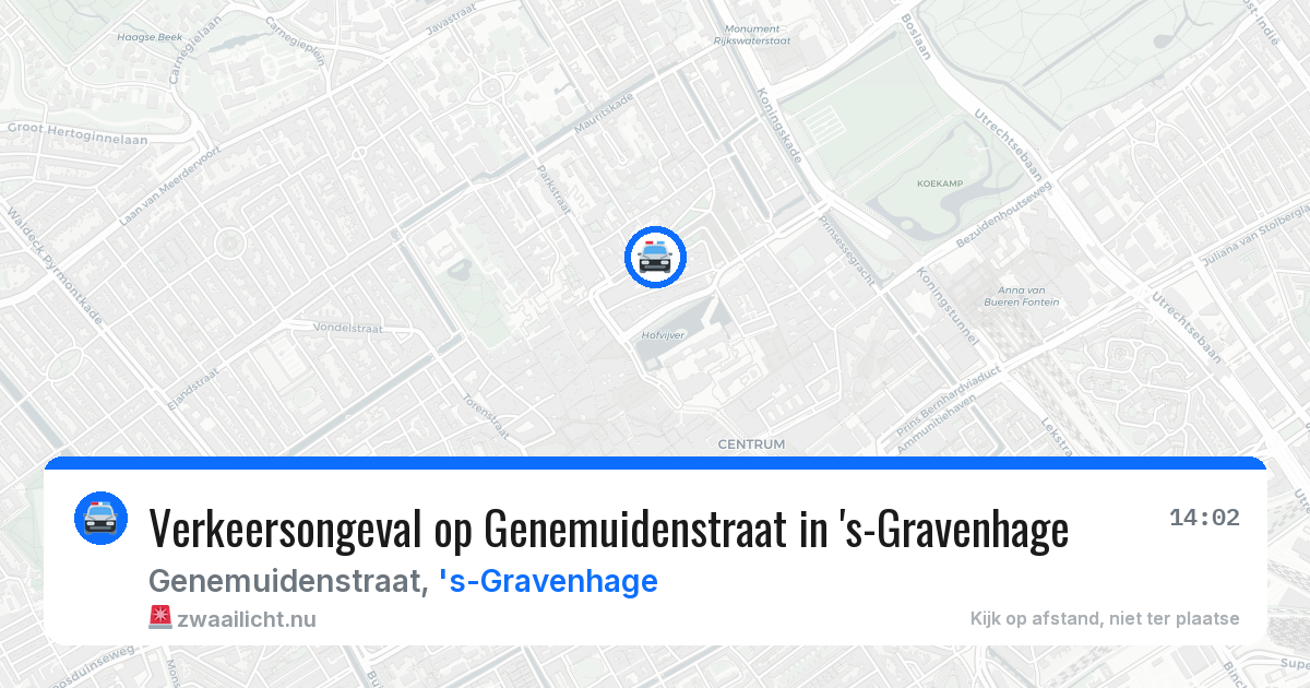 Verkeersongeval op Genemuidenstraat in 's-Gravenhage — 17 jan 2026