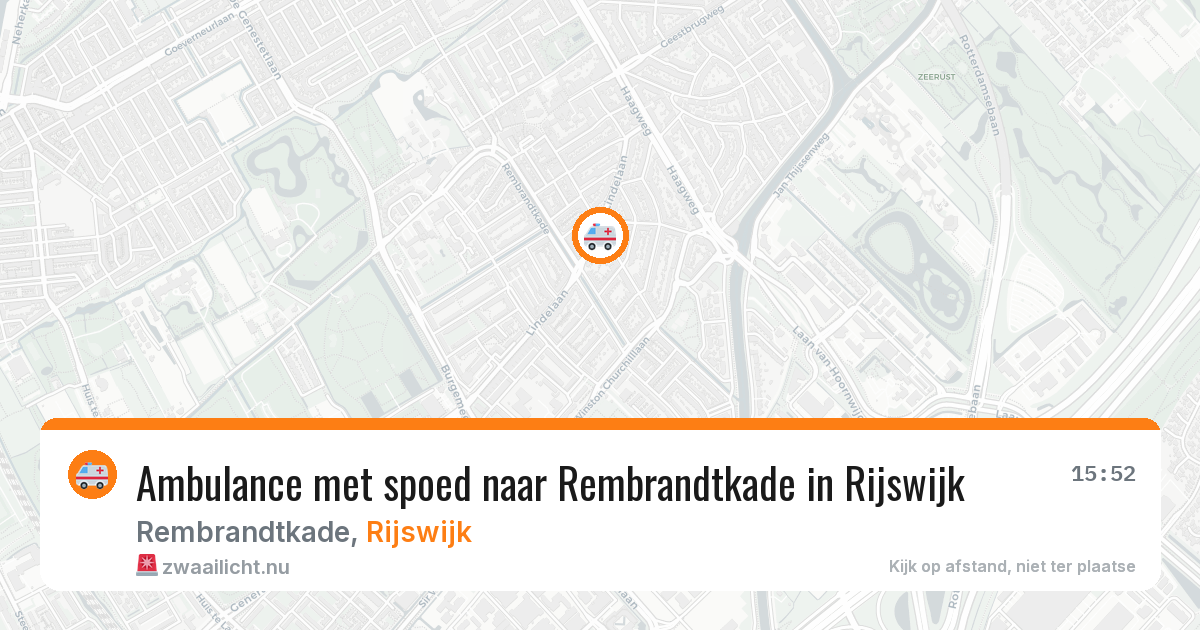 Ambulance met spoed naar Rembrandtkade in Rijswijk — 31 mrt 2026