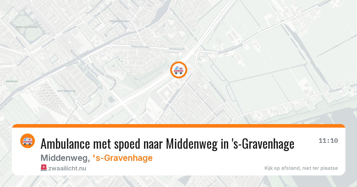 Ambulance met spoed naar Middenweg in 's-Gravenhage — 26 mei 2026