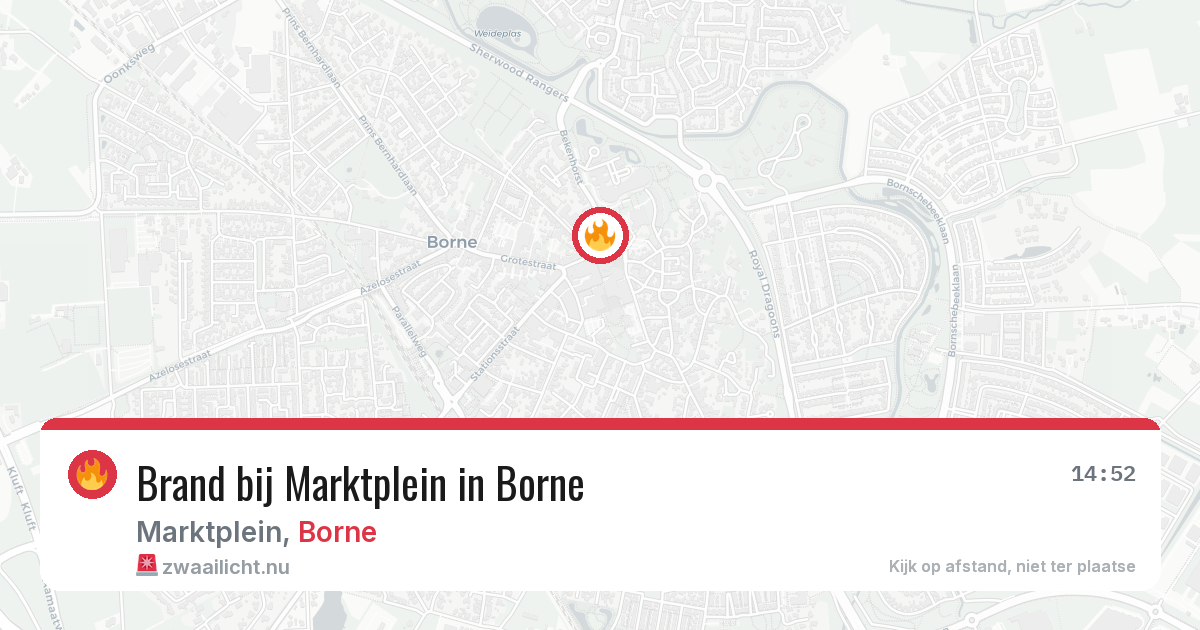 Brand bij Marktplein in Borne — 6 jun 2026