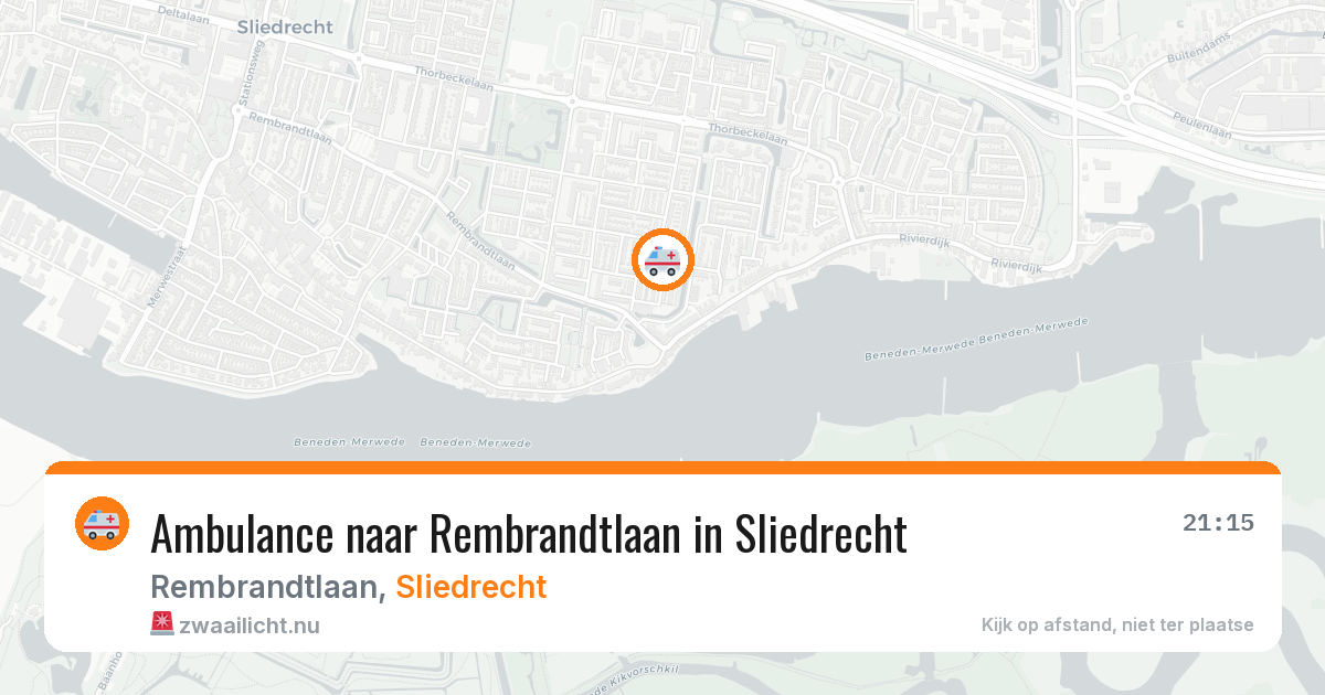Ambulance naar Rembrandtlaan in Sliedrecht — 10 jul 2026