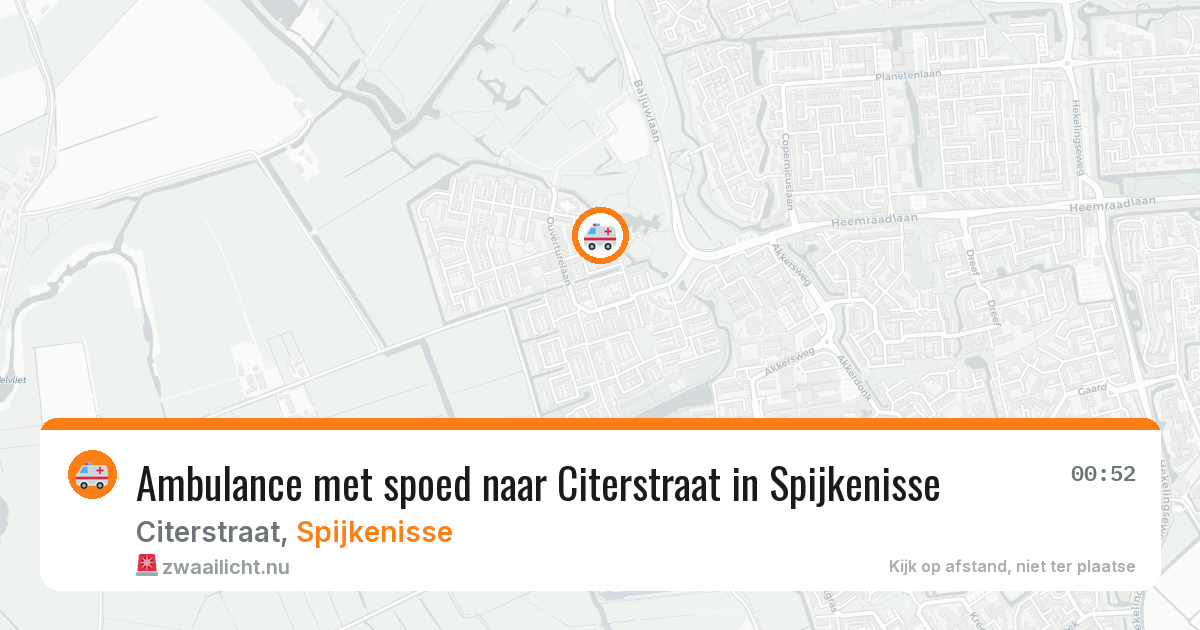 Ambulance met spoed naar Citerstraat in Spijkenisse — 13 jul 2026
