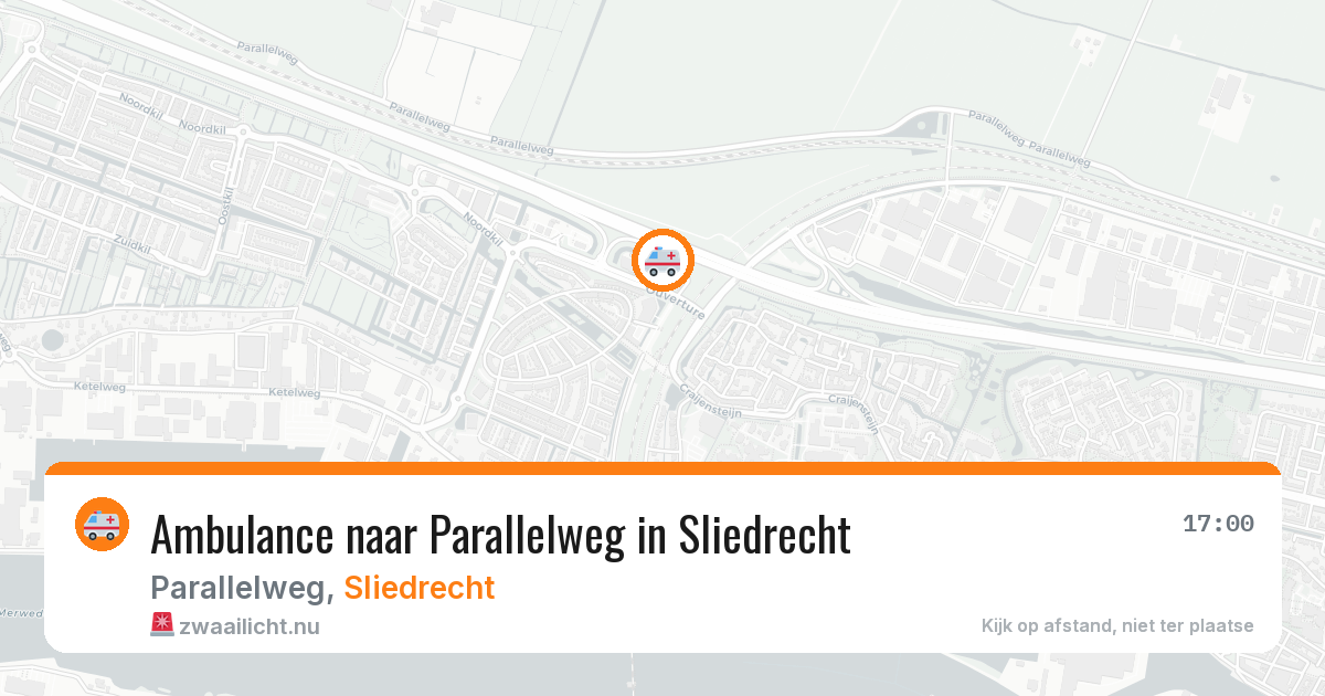 Ambulance naar Parallelweg in Sliedrecht — 9 jul 2026