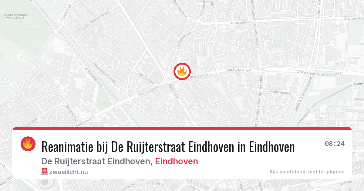 Reanimatie bij De Ruijterstraat Eindhoven in Eindhoven — 15 mei 2026