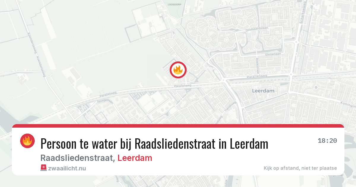Persoon te water bij Raadsliedenstraat in Leerdam — 29 mei 2026