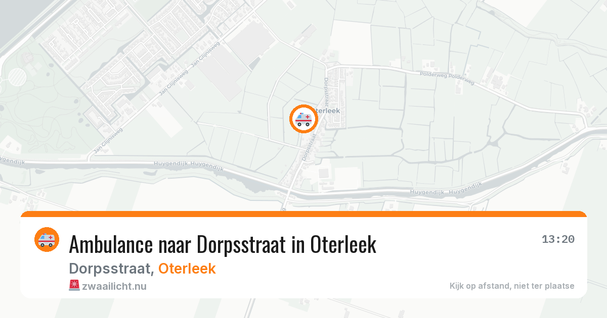 Ambulance naar Dorpsstraat in Oterleek — 25 mrt 2026