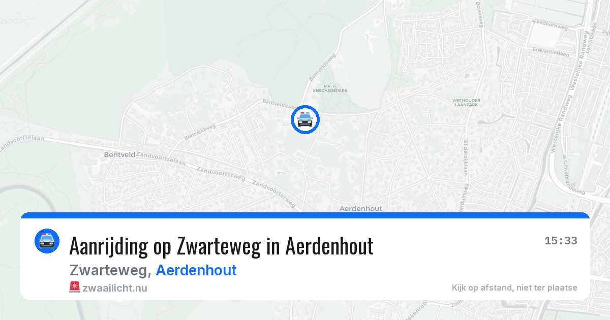 Aanrijding op Zwarteweg in Aerdenhout — 24 mei 2026