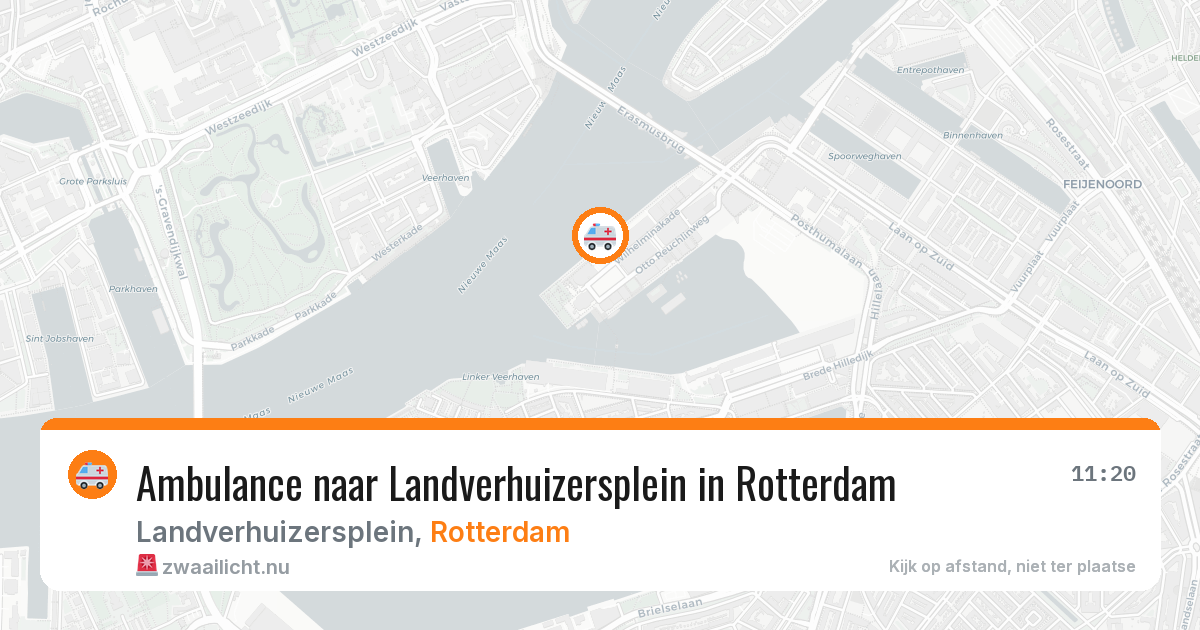 Ambulance naar Landverhuizersplein in Rotterdam — 23 mei 2026
