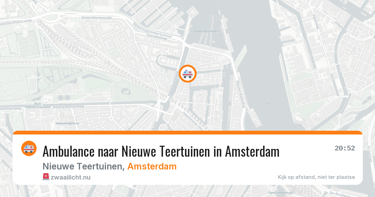 Ambulance naar Nieuwe Teertuinen in Amsterdam — 23 mei 2026