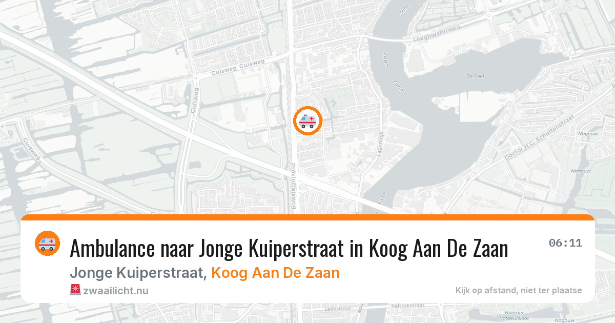Ambulance naar Jonge Kuiperstraat in Koog Aan De Zaan — 22 jul 2026