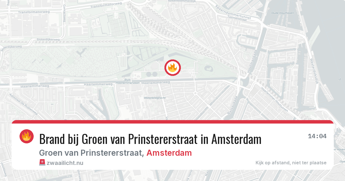 Brand bij Groen van Prinstererstraat in Amsterdam — 7 apr 2026