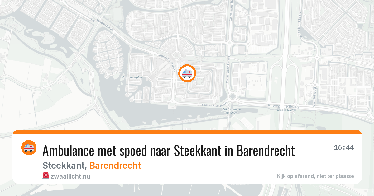 Ambulance met spoed naar Steekkant in Barendrecht — 28 mrt 2026