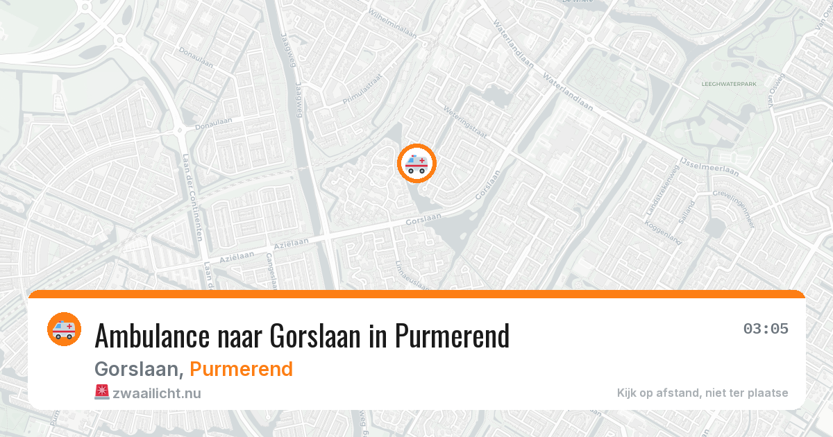 Ambulance naar Gorslaan in Purmerend — 21 jul 2026