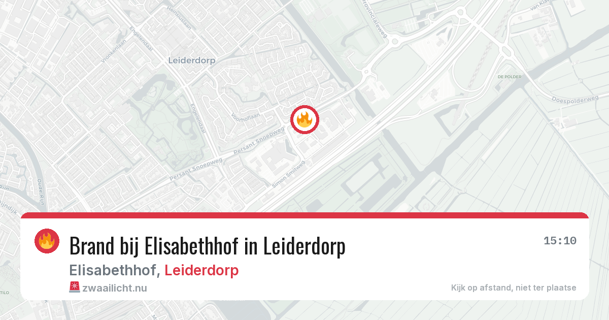 Brand bij Elisabethhof in Leiderdorp — 13 feb 2026