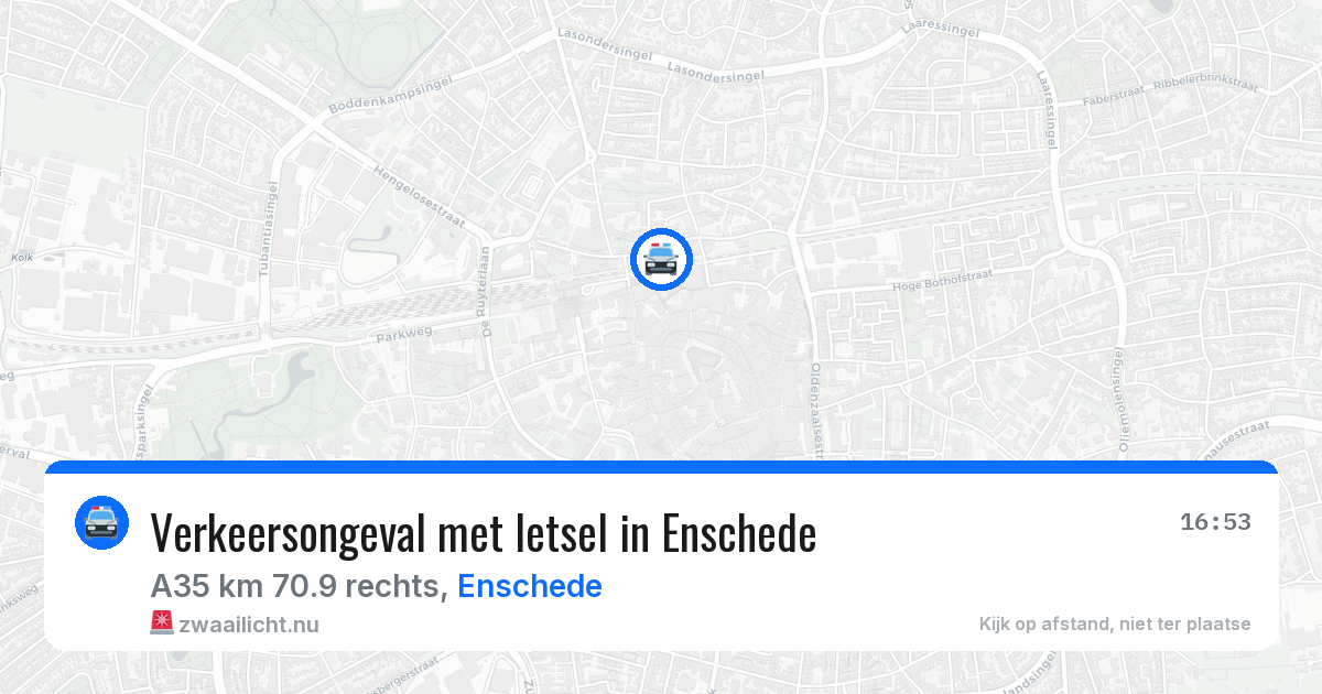Verkeersongeval met letsel in Enschede — 11 feb 2026