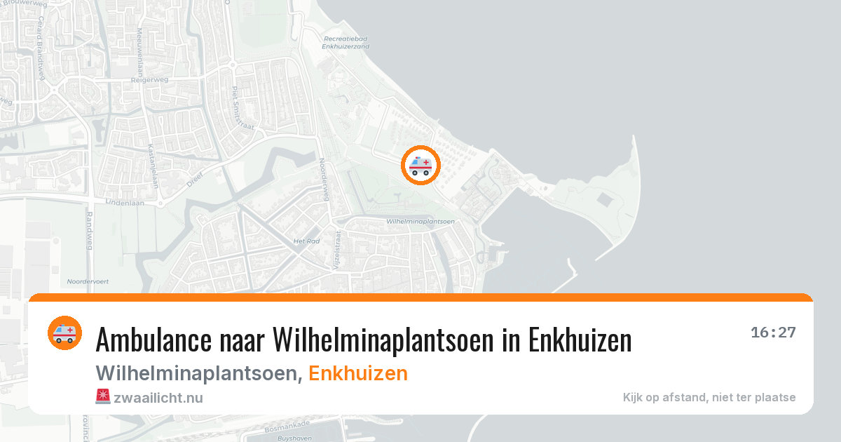 Ambulance naar Wilhelminaplantsoen in Enkhuizen — 18 jul 2026