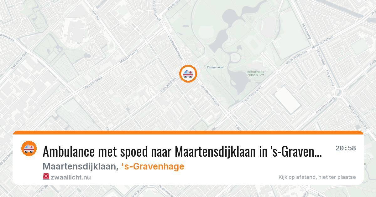 Ambulance met spoed naar Maartensdijklaan in 's-Gravenhage — 14 mrt 2026