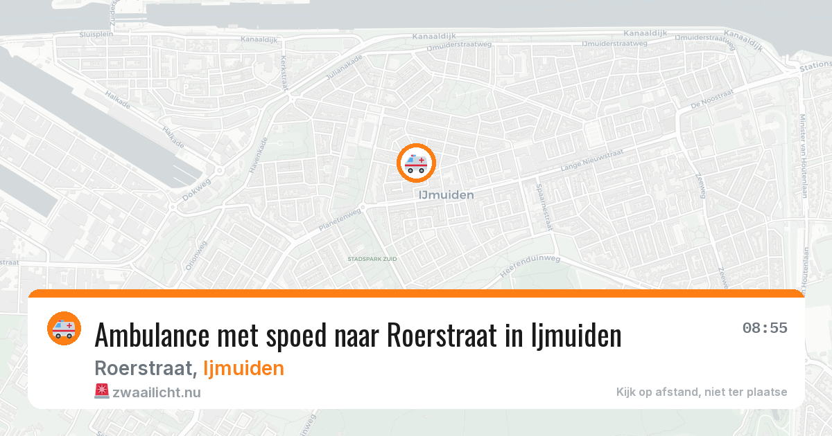 Ambulance met spoed naar Roerstraat in Ijmuiden — 8 apr 2026