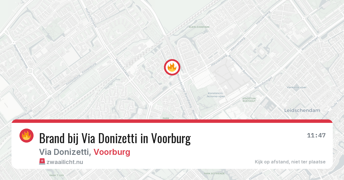 Brand bij Via Donizetti in Voorburg — 24 mrt 2026