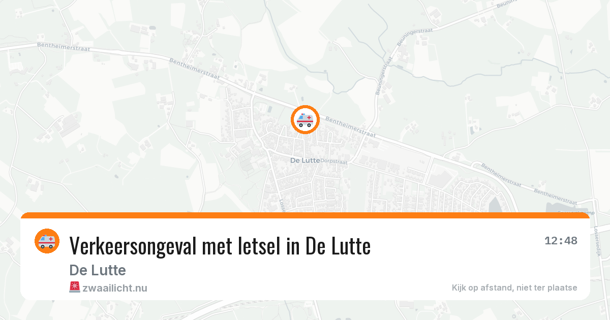Verkeersongeval met letsel in De Lutte — 21 mrt 2026