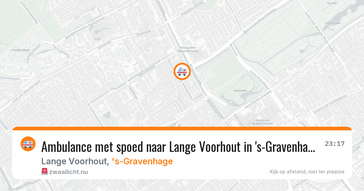 Ambulance met spoed naar Lange Voorhout in 's-Gravenhage — 8 mei 2026