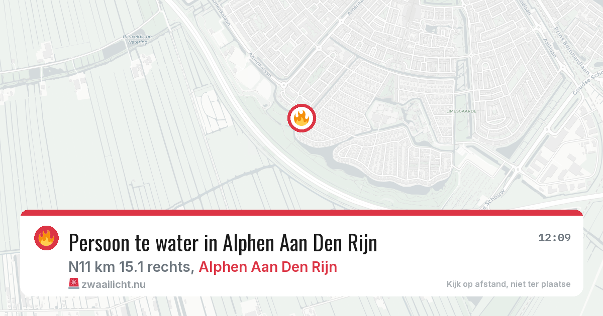 Persoon te water in Alphen Aan Den Rijn — 20 mei 2026