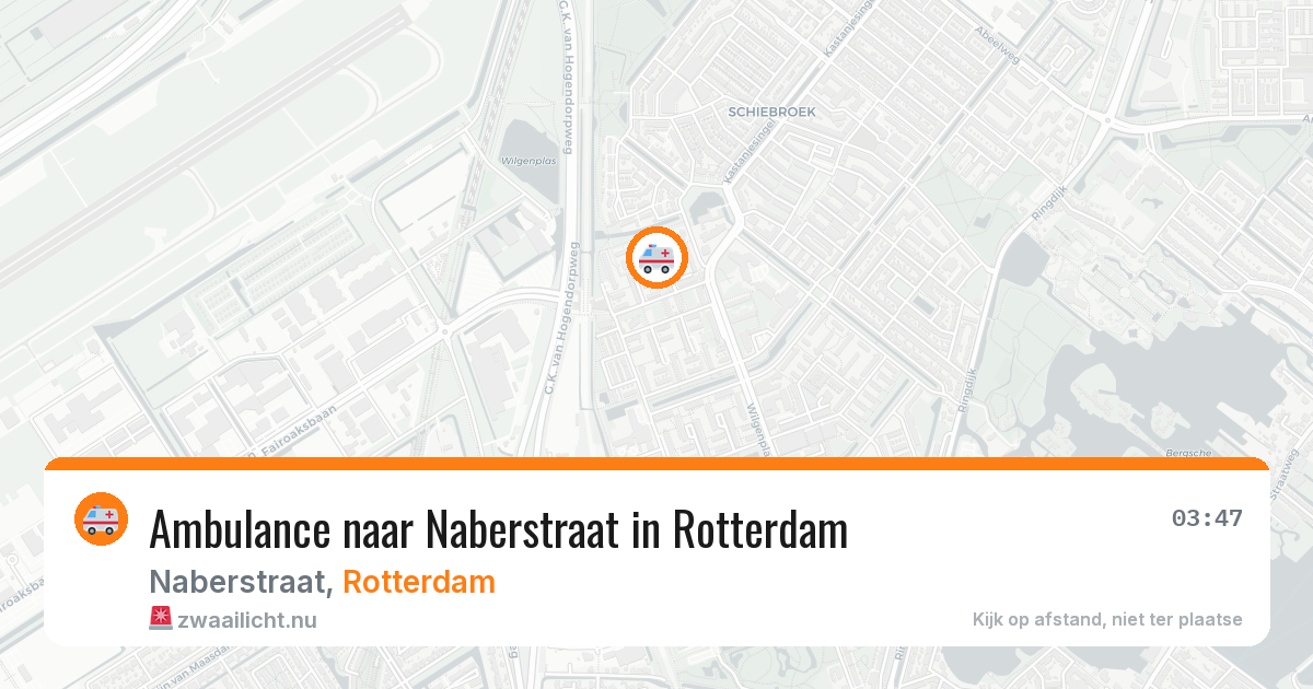 Ambulance naar Naberstraat in Rotterdam — 18 jul 2026