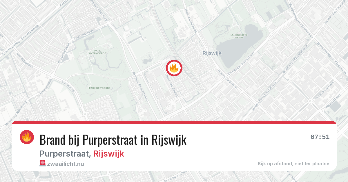 Brand bij Purperstraat in Rijswijk — 7 mei 2026