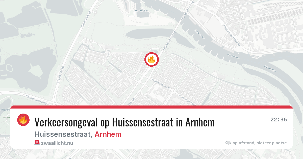 Verkeersongeval op Huissensestraat in Arnhem — 5 jun 2026