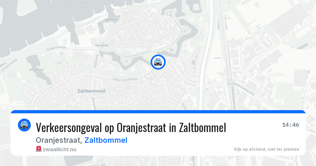 Verkeersongeval op Oranjestraat in Zaltbommel — 4 apr 2026