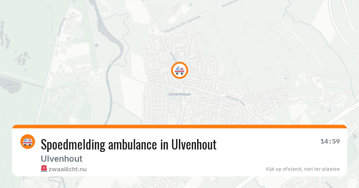 Spoedmelding ambulance in Ulvenhout — 21 jul 2026