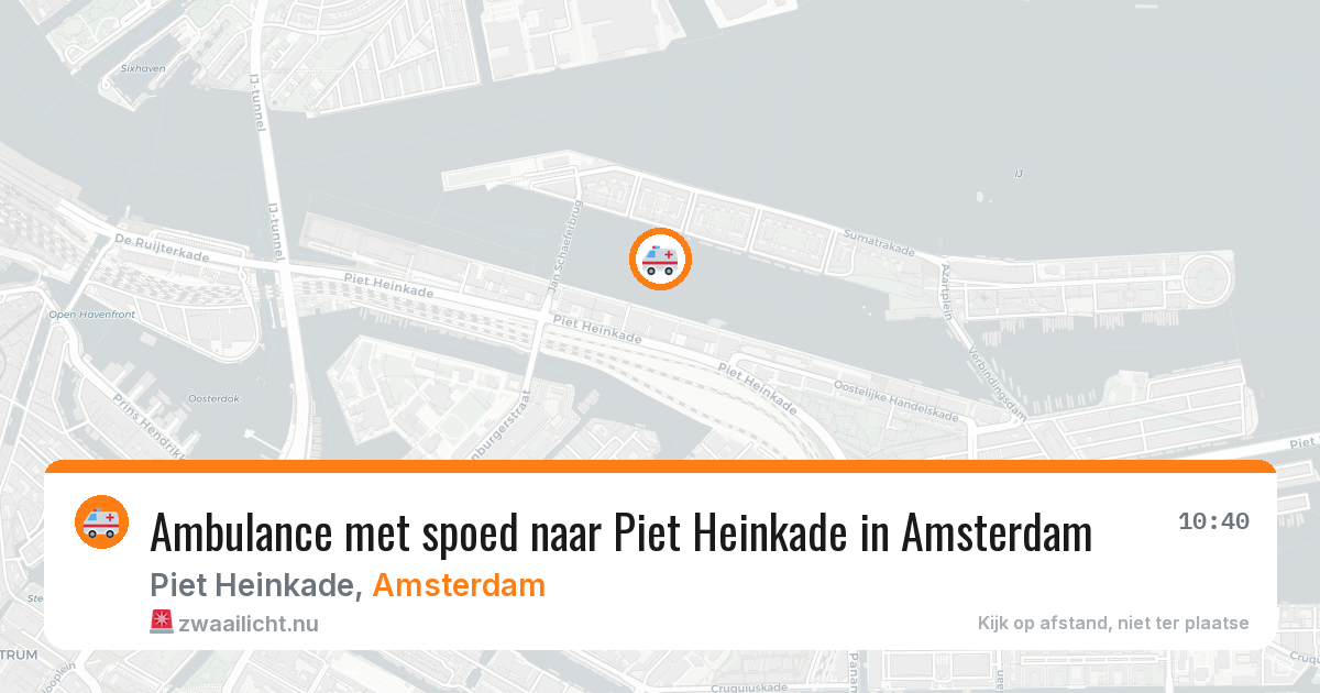 Ambulance met spoed naar Piet Heinkade in Amsterdam — 28 mrt 2026
