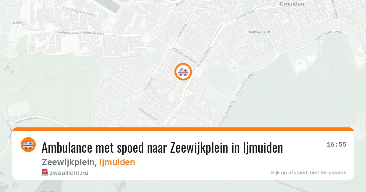 Ambulance met spoed naar Zeewijkplein in Ijmuiden — 22 jul 2026