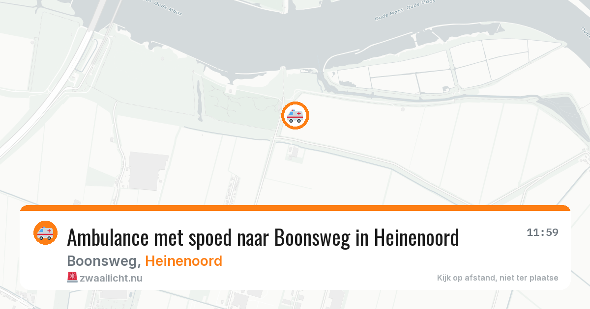 Ambulance met spoed naar Boonsweg in Heinenoord — 14 jul 2026