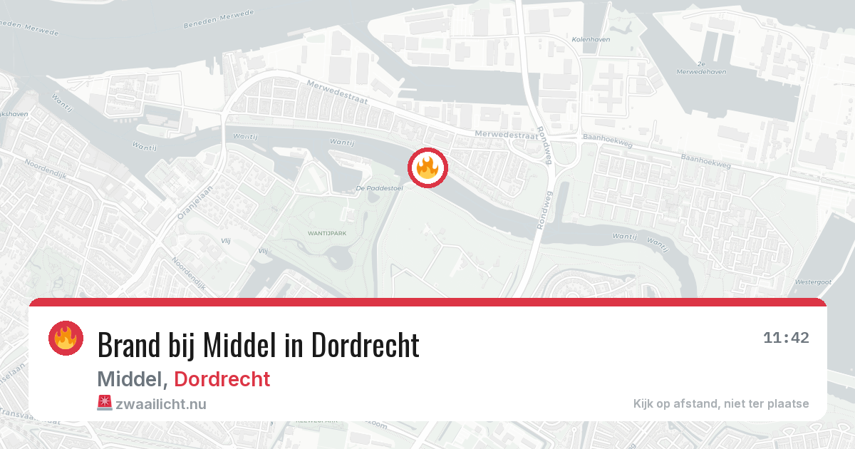 Brand bij Middel in Dordrecht — 10 jul 2026