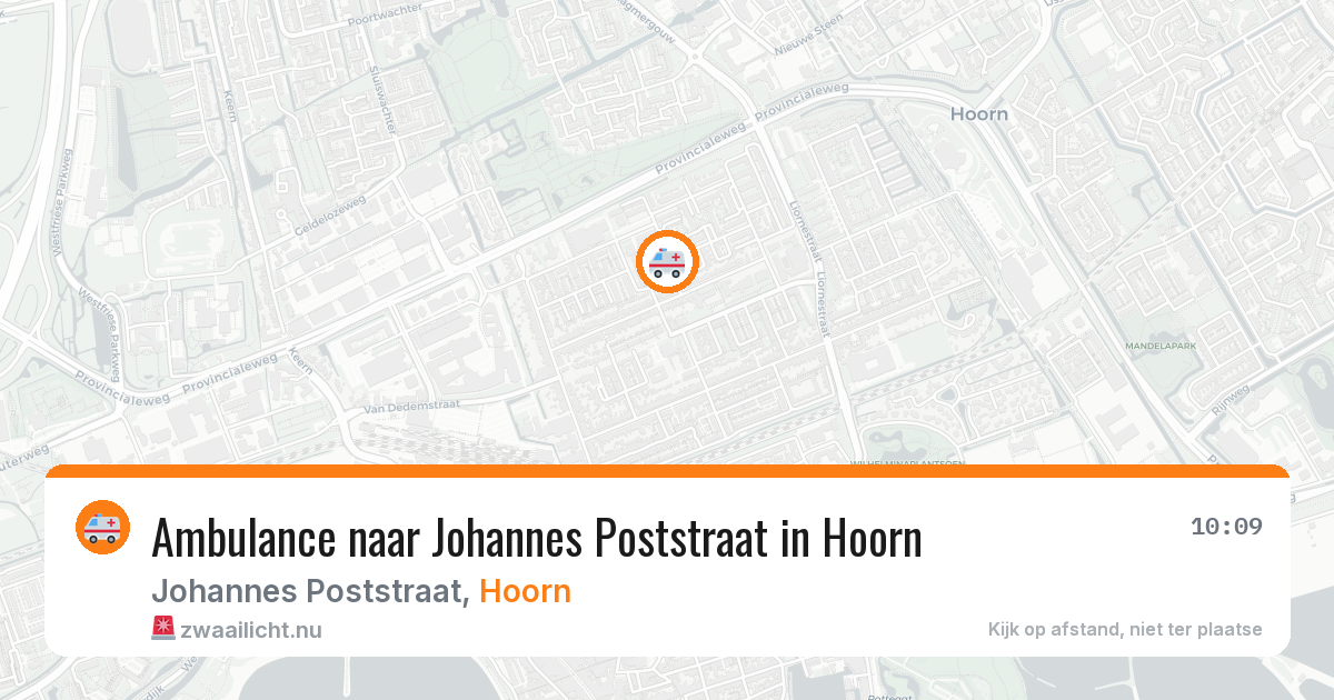 Ambulance naar Johannes Poststraat in Hoorn — 14 jul 2026