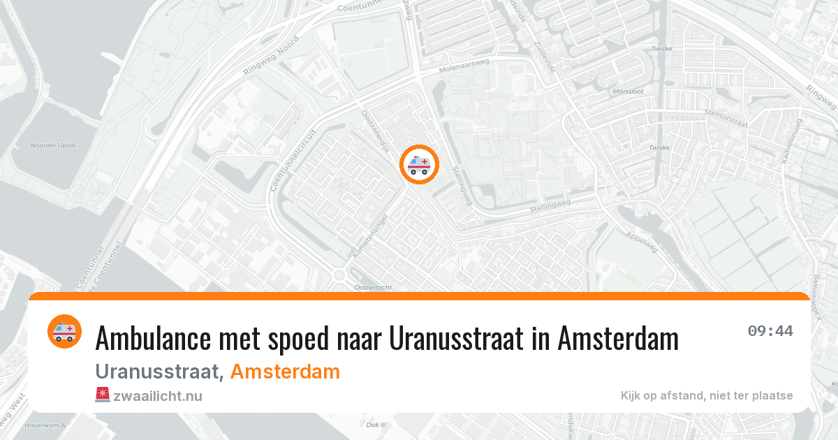 Ambulance met spoed naar Uranusstraat in Amsterdam — 27 jul 2026