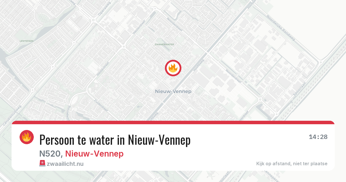 Persoon te water in Nieuw-Vennep — 6 jun 2026