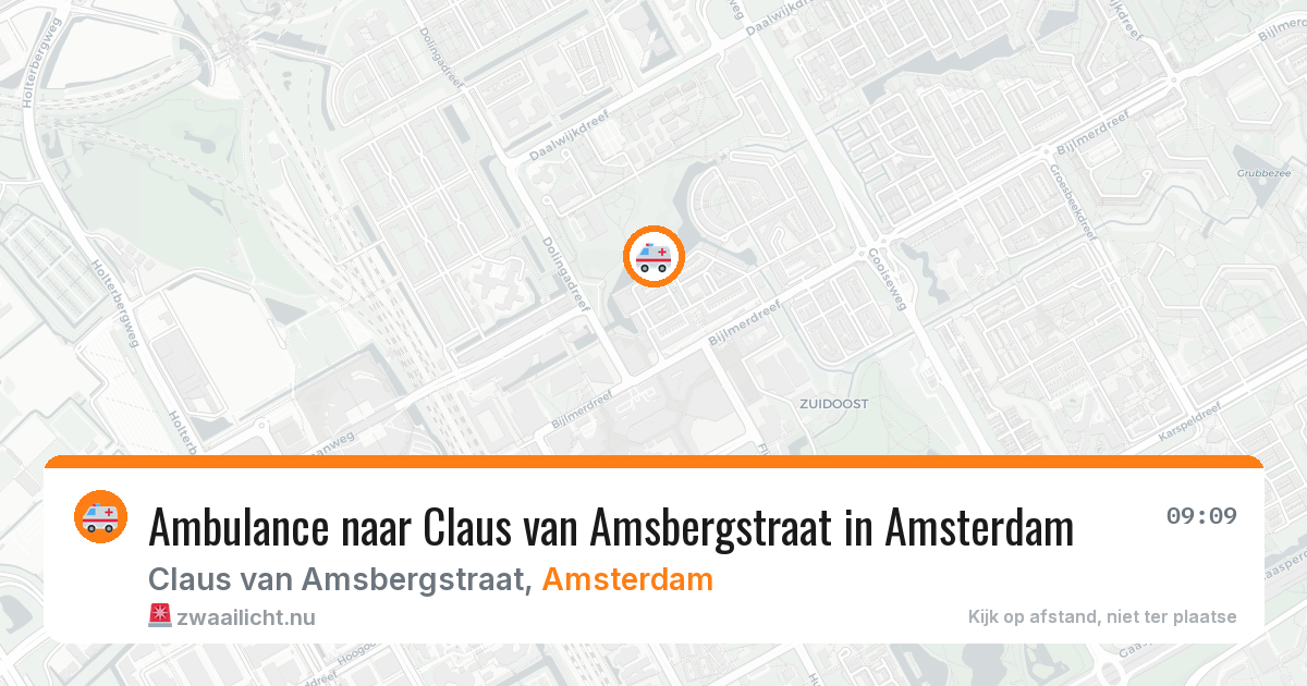 Ambulance naar Claus van Amsbergstraat in Amsterdam — 27 jul 2026