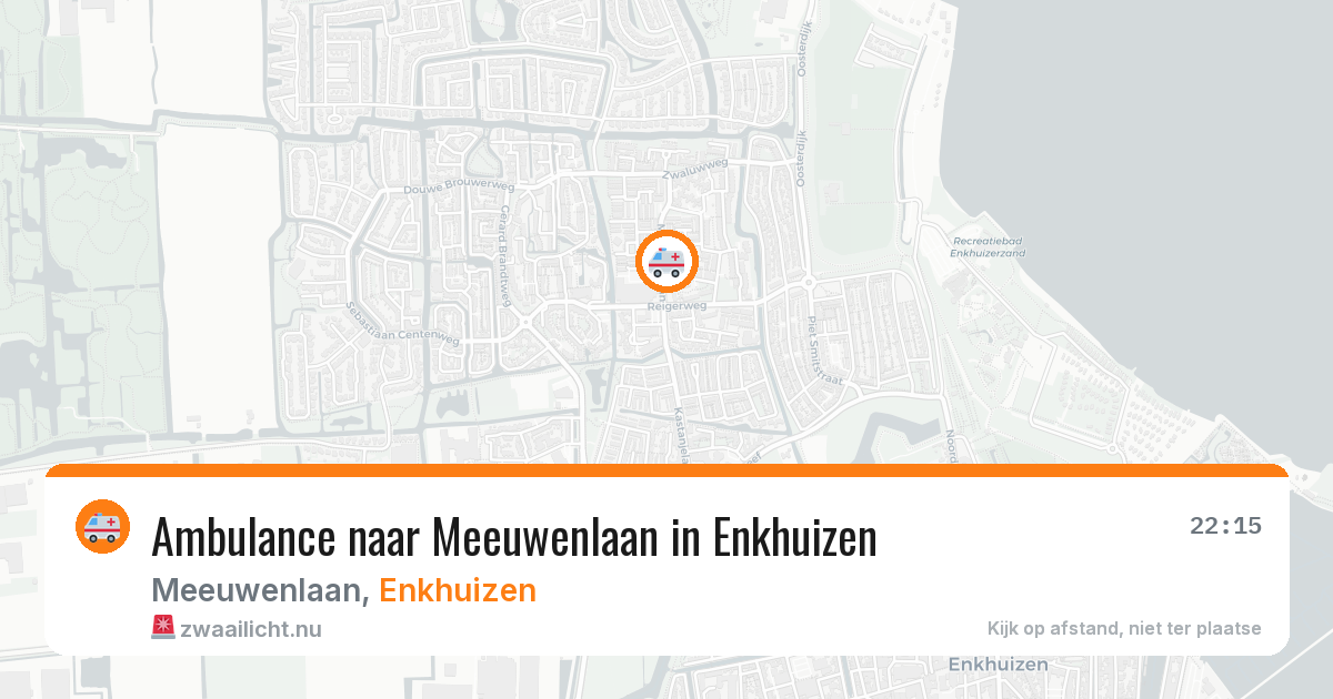 Ambulance naar Meeuwenlaan in Enkhuizen — 13 jul 2026