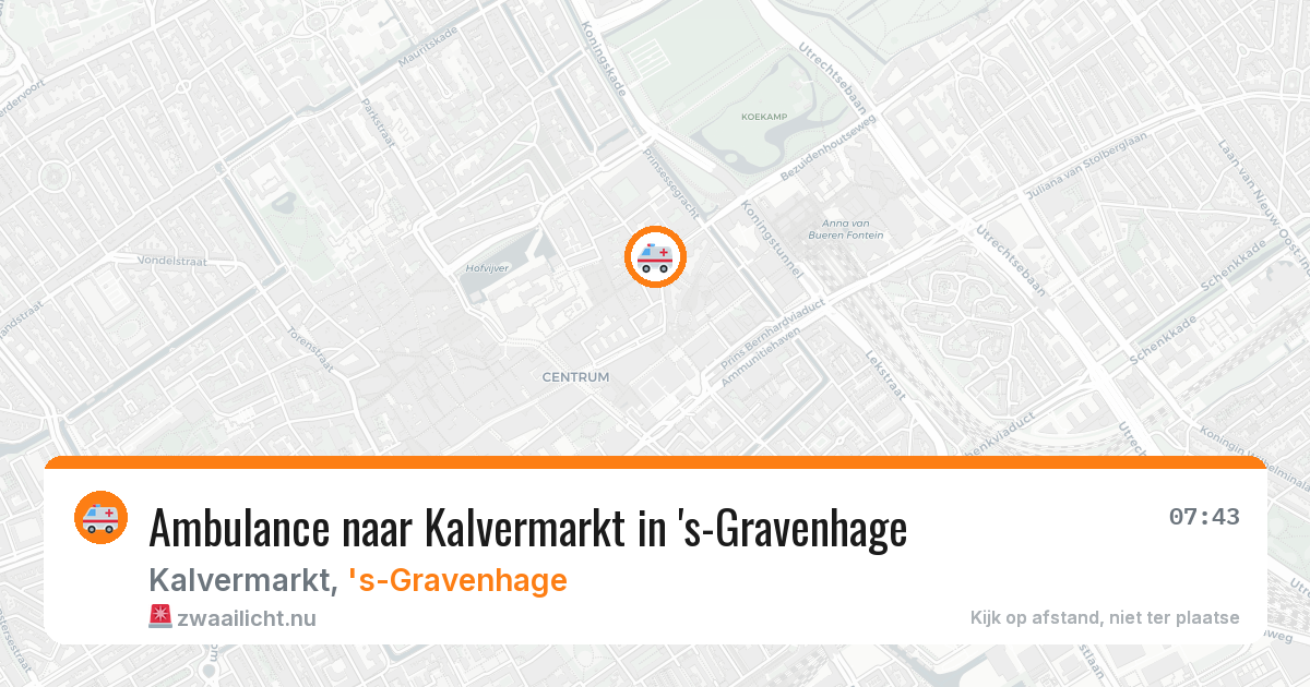 Ambulance naar Kalvermarkt in 's-Gravenhage — 13 mei 2026